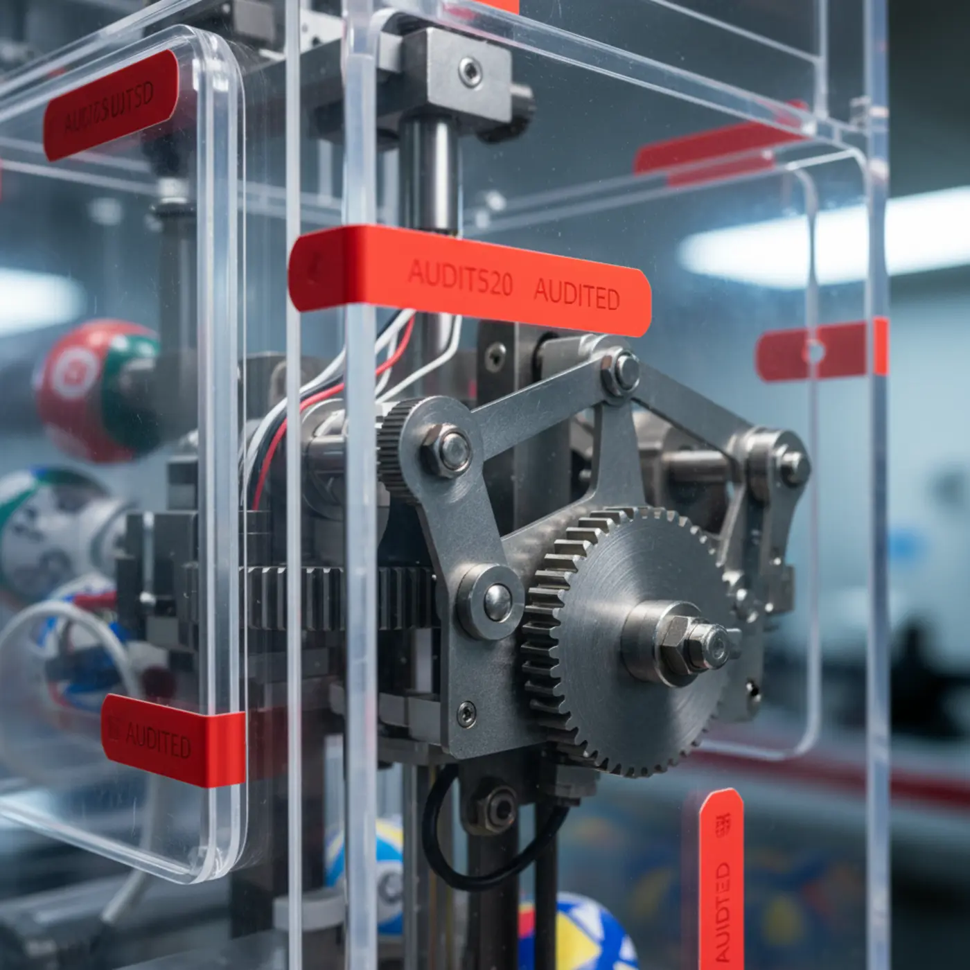 Close up of certified mechanical draw hardware
